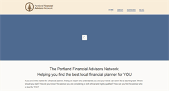 Desktop Screenshot of portlandfinancialadvisorsnetwork.com