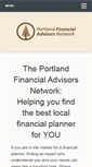 Mobile Screenshot of portlandfinancialadvisorsnetwork.com